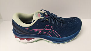 Asics Gel-Kayano 27 Running Shoes, Mako Blue/Hot Pink, Women's 9 M