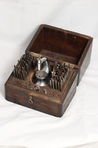 Vintage Watchmaker's Staking Tool Set in Wooden Box - K&D w/ ~105 punches