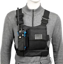 LUITON Radio Chest Harness with Reflective Strips Shoulder Holster Radio Vest