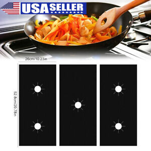 Reusable 5-Holes Gas Range Stove Top Burner Cover Protector Non-stick Liner 2023