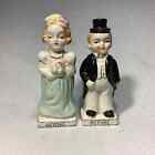 Vintage Victoria Before and After Bride and Groom Salt and Pepper Shakers