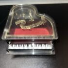 Sankyo Grand Piano Music Jewelry Box Clear Acrylic Lucite Japan plays “Memory “