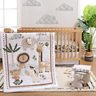 Safari Serenity 4 Piece Organic Cotton Unisex Baby Crib Bedding Set Peanutshell