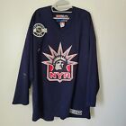 Vintage CCM New York Rangers NHL Hockey Jersey Center Ice Blue Liberty Men's XL