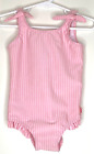 RuffleButts Toddler Girls 3T Pink swimsuit Swim Suit Seersucker One-Piece Tank