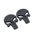 2x Black Metal Rear Trunk Skull 3D Badge Side Wing Fender Emblem Sticker Decal (For: Nissan)