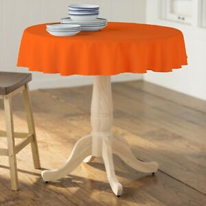 LA Linen Polyester Poplin Round Tablecloth, 51-Inches.  Made in USA