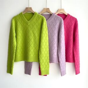 MaxMara Women's Round Neck Solid Color Pure Cashmere Sweater