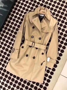 NWT Coach women's Mid length tan trench coat $550 retail price