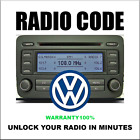 UNLOCK RADIO CODES RCD300  PIN DECODE STEREO RNS510 VOLKSWAGEN 97 FAST SERVICE