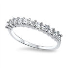 Women's Wedding Ring Clear CZ Beautiful New .925 Sterling Silver Band Sizes 5-10