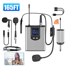 UHF Wireless Lavalier Microphone Headset Lapel Mic Bodypack Transmitter Receiver