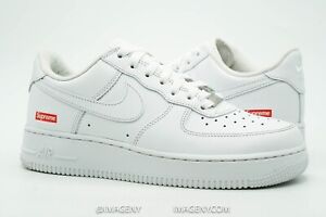 NIKE AIR FORCE 1 LOW USED SIZE 6 SUPREME WHITE CU9225 100