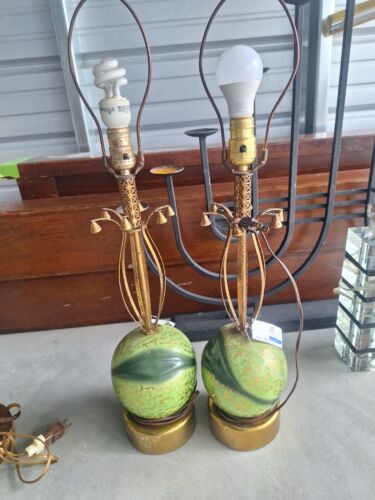 vintage lamps pair