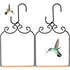 4 Pieces Hummingbird Swing Metal Frame with Wooden Dowel Humming Bird Perch S...