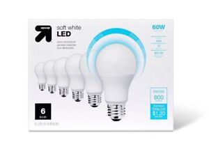 60W 6pk LED Soft White Light Bulb - Up&Up™