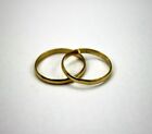 10K Solid Yellow Gold Plain Knuckle Band Ring Kids Women Girl 2mm Size 2~7.5
