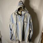 Vintage no fear poncho pullover hoodie dangerous sports gear Blue Tan And Grey