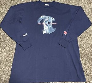 Vintage ADIDAS 2000 Sydney Olympics T shirt Discus Long Sleeve Blue XL Power Bar