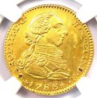 1788 Spain Charles III 2 Escudos Gold Coin 2E - NGC Uncirculated Detail UNC MS