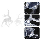4pcs Christmas Deer Ornaments Crystal Adornments Reindeer Figurines Set Decor