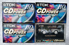 TDK Blank Cassette Tape Lot 4 CD Power 110 Minute 3 New Audio Tapes and 1 Open