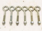 Lot of 6 Eye Bolts with Nuts Zinc-Plated 1/2