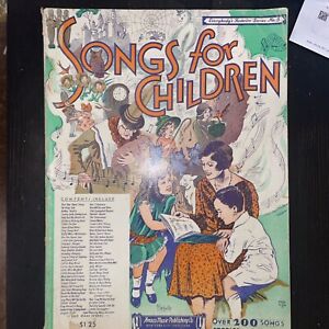 Songs for Children Illustrated Songbook Vintage Sheet Music 1934 Amsco #5