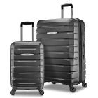 Hard Side Luggage Set with Spinner Wheels, (2 Piece), Gray (Used)