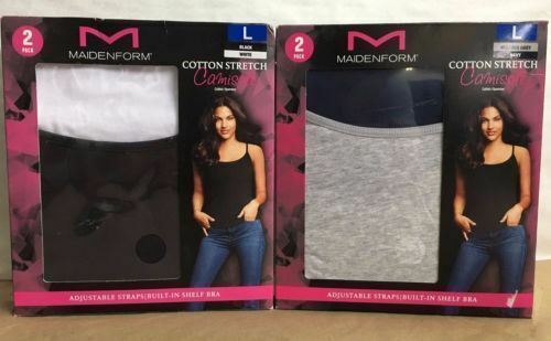Ladies' Maidenform Cotton Stretch 2-Pack Camisoles - Pick Color & Size - New