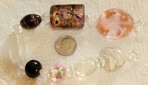 H801 mixed lot of large lampwork beads. will combine to save on shipping