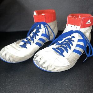 Adidas men’s wrestling shoes red/white/blue  size 8