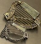 Antique Irish Sterling Silver Connemara Irish Celtic Harp Lyre Brooch Pin Lot