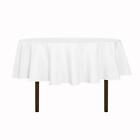 New Listing Round Tablecloth - 60 Inch - Water Resistant Spill 60 Inch Tablecloth White