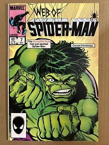 Web of Spider-Man #7 | VF 1st Print | Marvel 1985 Hulk! | Combine Shipping 📦
