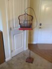 Antique Crown bird cage and stand