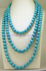 Genuine Natural 8mm Blue Turquoise Round Gemstone Beads Jewelry Necklace 50