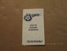NPSL Buffalo Blizzard Vintage Defunct Circa 1992-93 Team Logo Pocket Schedule