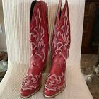 Western Style Mid Calf Cowboy Boots Women’s Red Size 9(40) New