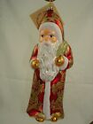 Ino Schaller Santa Ornament Vintage Glass Hand painted Made in Poland