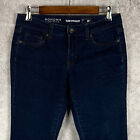 Sonoma womens slim straight jeans size 8P petite stretch low rise dark wash
