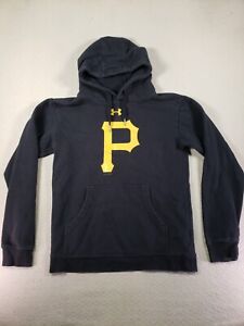 Pittsburgh Pirates Hoodie Mens Small Black Baseball MLB Activewear Pullover