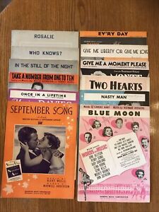 Lot of Vintage Movie/Musical Piano Sheet Music - Including Rosalie - 12 Titles