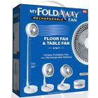 2in1 Floor and Table Fan Foldable and Portable Rechargeable Fan Up to 40 in. New
