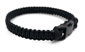 Paracord Bracelet 550 Black/Black Micro Cord U.S. Seller - Handmade