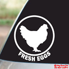 FRESH EGGS Vinyl Decal Sticker Window Crate Cooler Chicken Farm Farmers Market