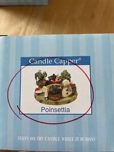 Candle Capper Old Virginia Candle Company POINSETTIA Candle Topper Christmas