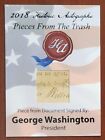 New ListingHistoric Autographs George Washington touched relic card Pieces from the Trash