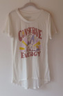 Peanuts Linus Snoopy Woodstock Conserve Energy Slub Knit T-Shirt Tee Ivory M