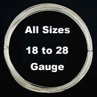Sterling Silver Wire Half Hard Round All Sizes (18-28 Gauge) Wholesale 925 USA